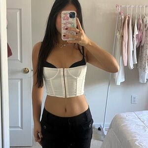 edikted black & white corset top